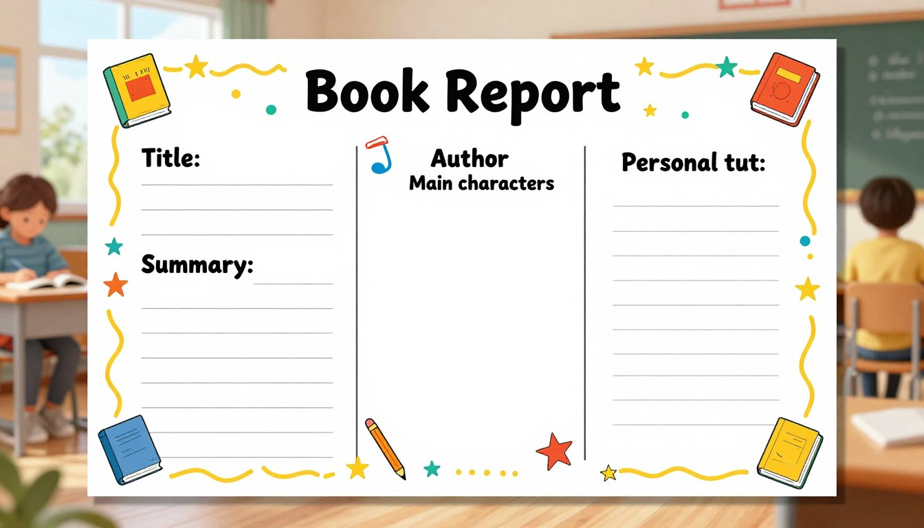 Book report template for kids
