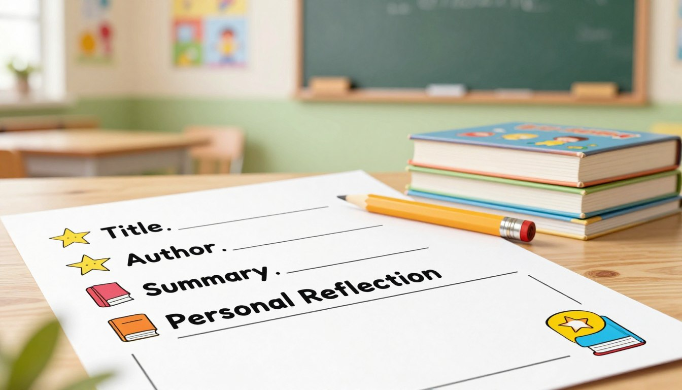 Book report for kids template